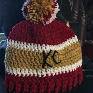 New Hand Crocheted KC Chief's Hat